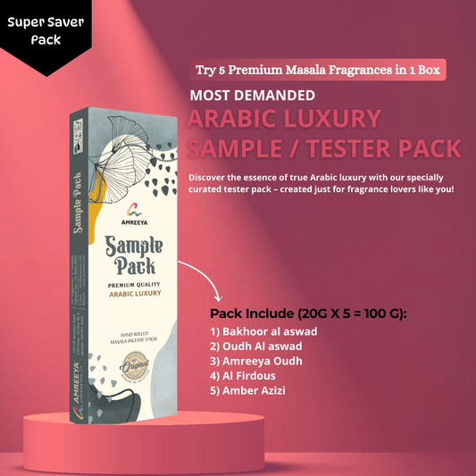 Amreeya Masala Incense Sticks – Premium Sample Pack Collection - 5 & 15 Fragrances Pack