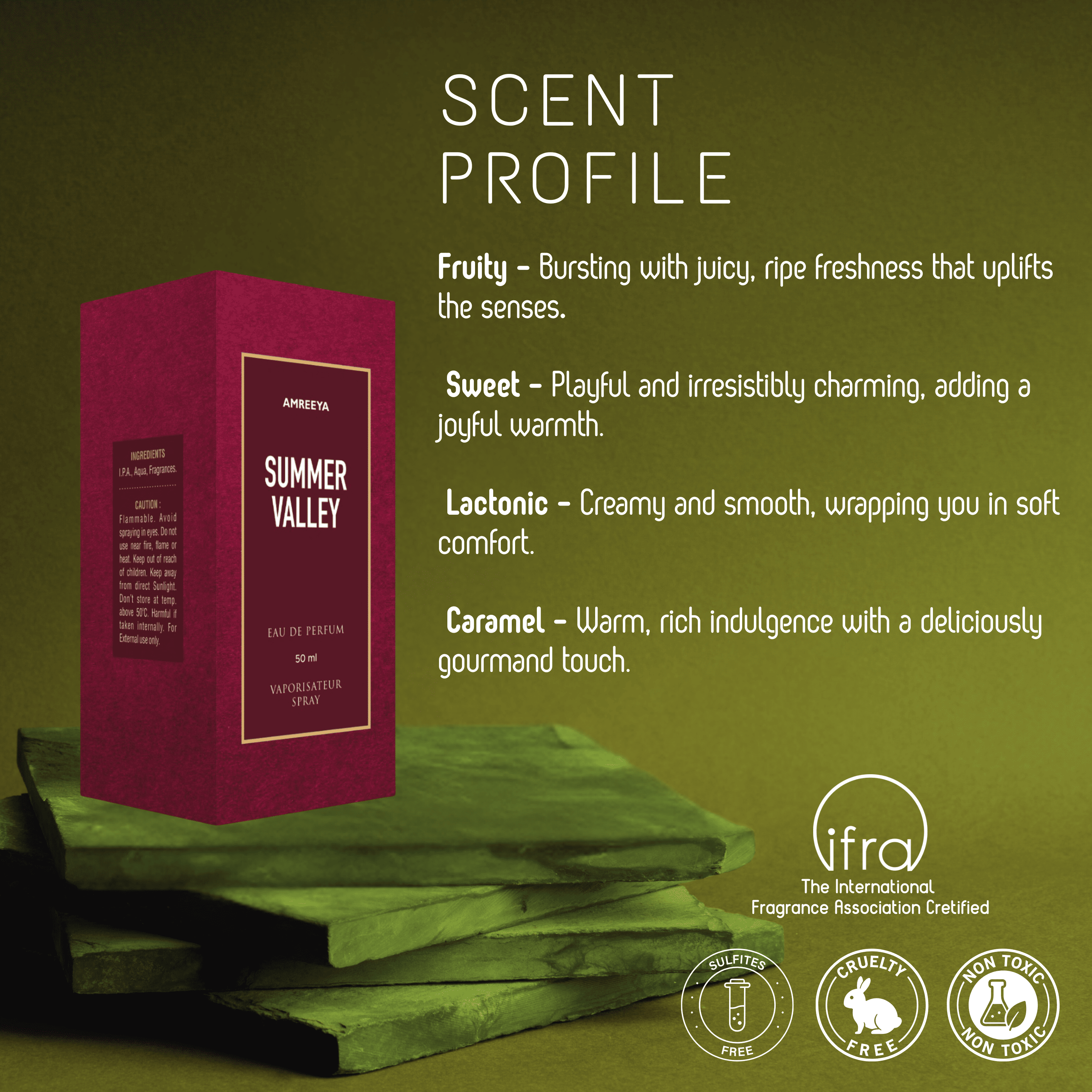 Amreeya Summer Valley – Fruity Sweet Luxury Perfume | Inspired by Escada Turquoise Summer | Long-Lasting Unisex Fragrance - 50ml