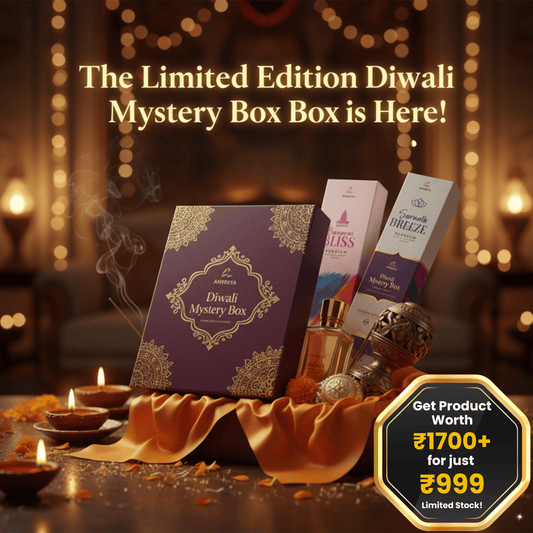 Amreeya Limited Edition Diwali Mystery Box | Premium Fragrance Gift Box | Surprise Perfumes, Incense, Bakhoor & More