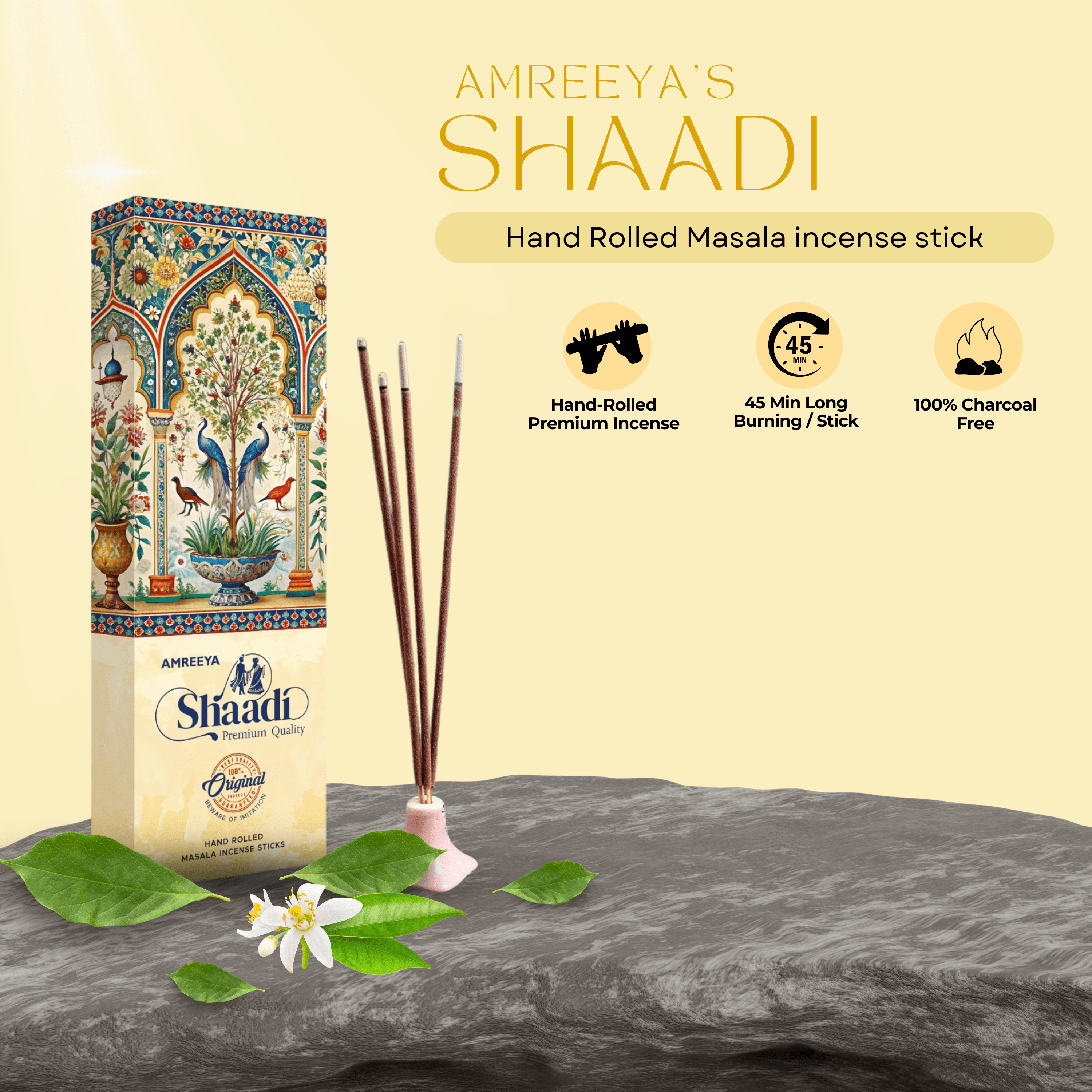 Amreeya Shaadi Hand Rolled Masala Incense Stick - 50 Grm
