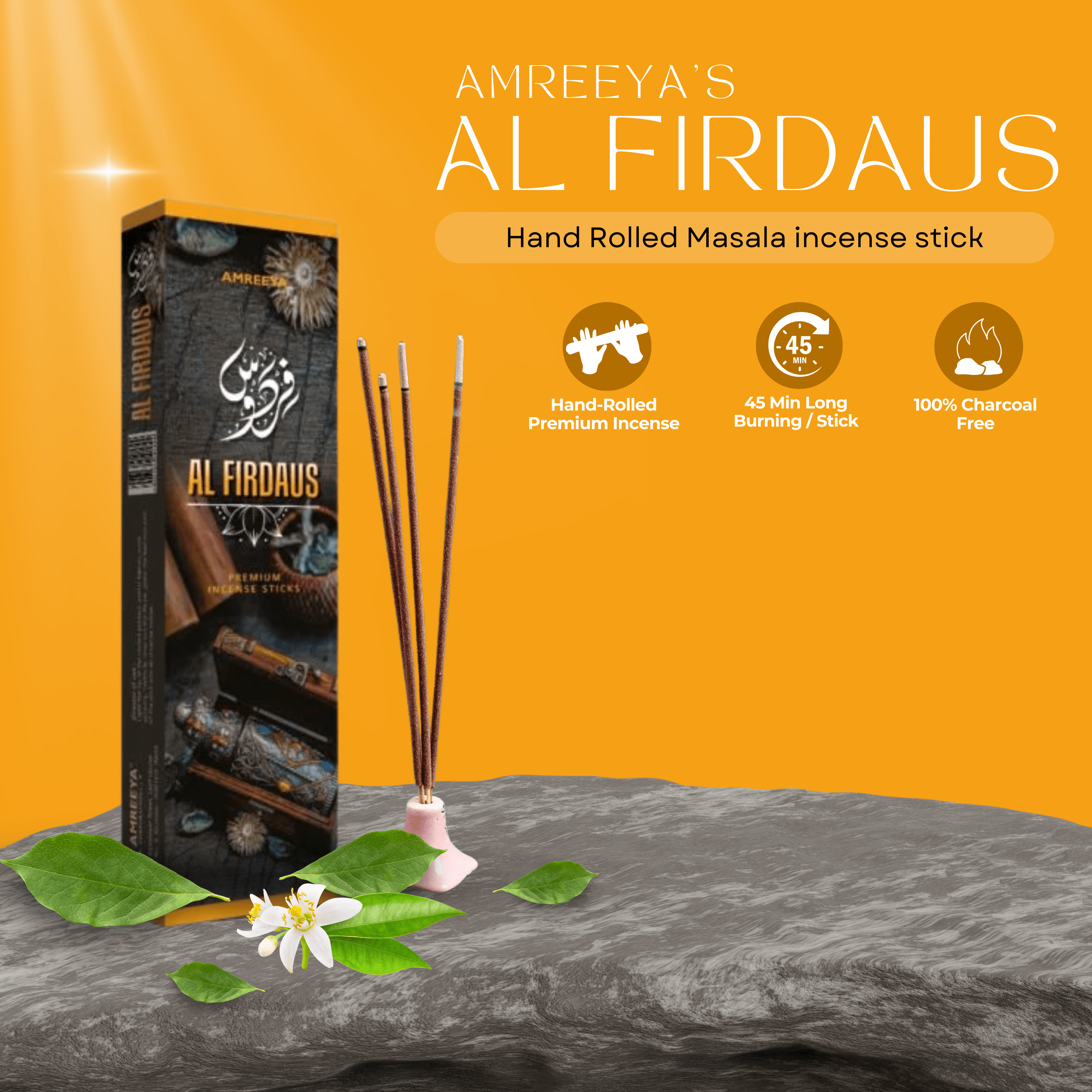 Amreeya Al Firdus Masala  Incense Sticks - 50 Grm