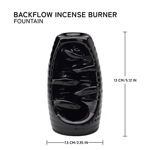 Amreeya Backflow Incense Cone Holder with Incense Cones - Water-Fountain Design