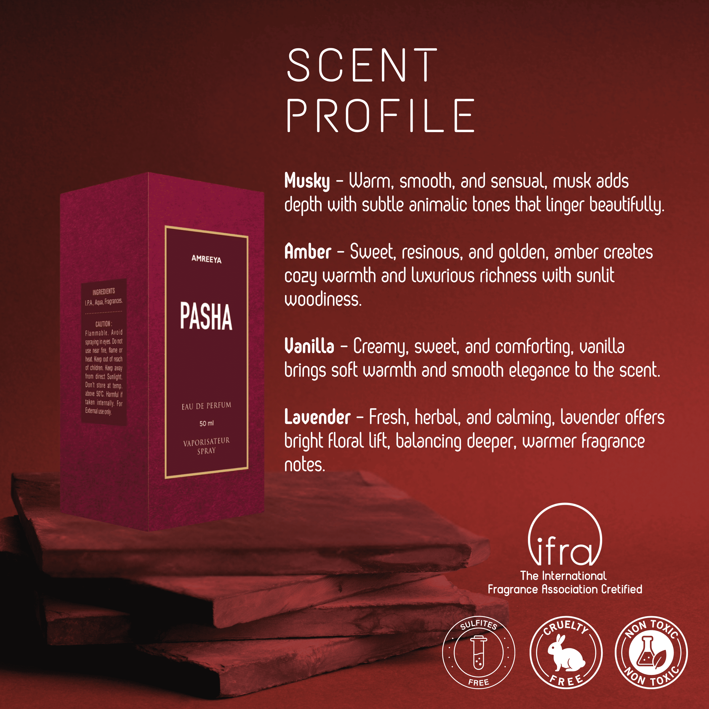 Amreeya Pasha – Premium Niche Eau de Parfum | Aromatic Woody Spicy Elegance Inspired by Cartier Pasha - 50ml