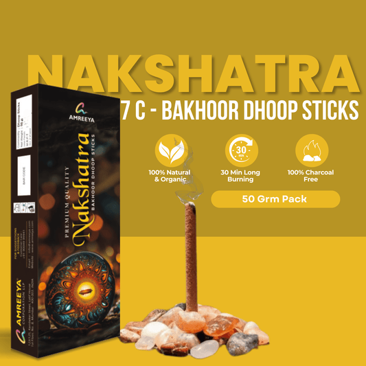 Amreeya Nakshatra Bakhoor Bambooless Dhoop Sticks - 50 Grm