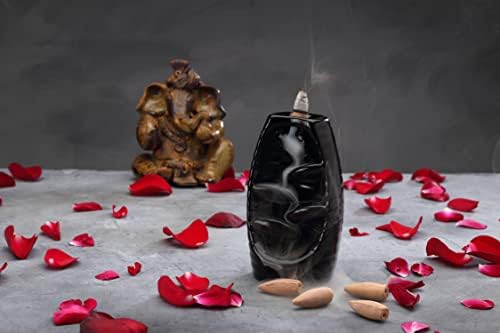 Amreeya Backflow Incense Cone Holder with Incense Cones - Water-Fountain Design