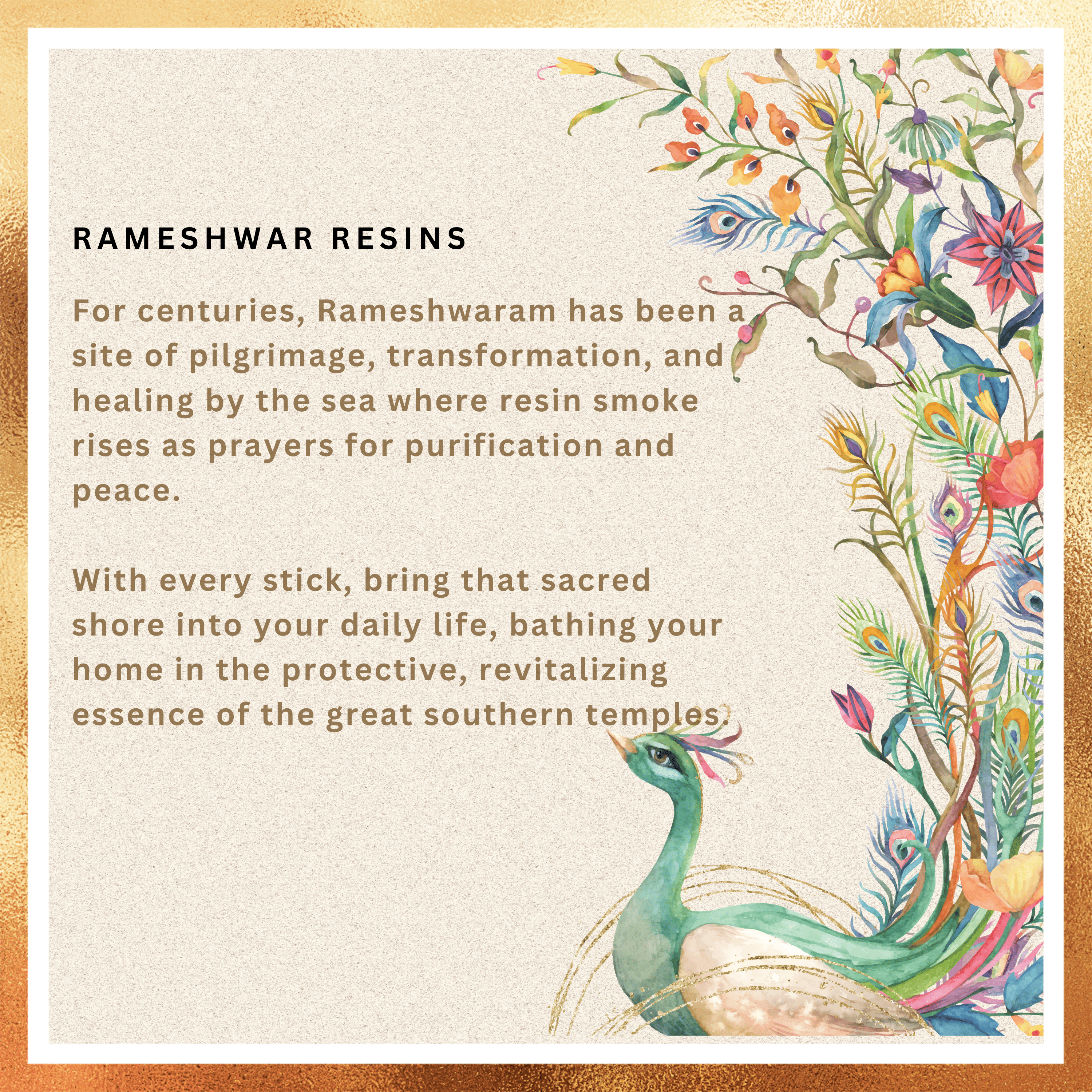 Amreeya Sacred Earth Collection – Rameshwar Resins Bambooless Dhoop Sticks - 40 Grm