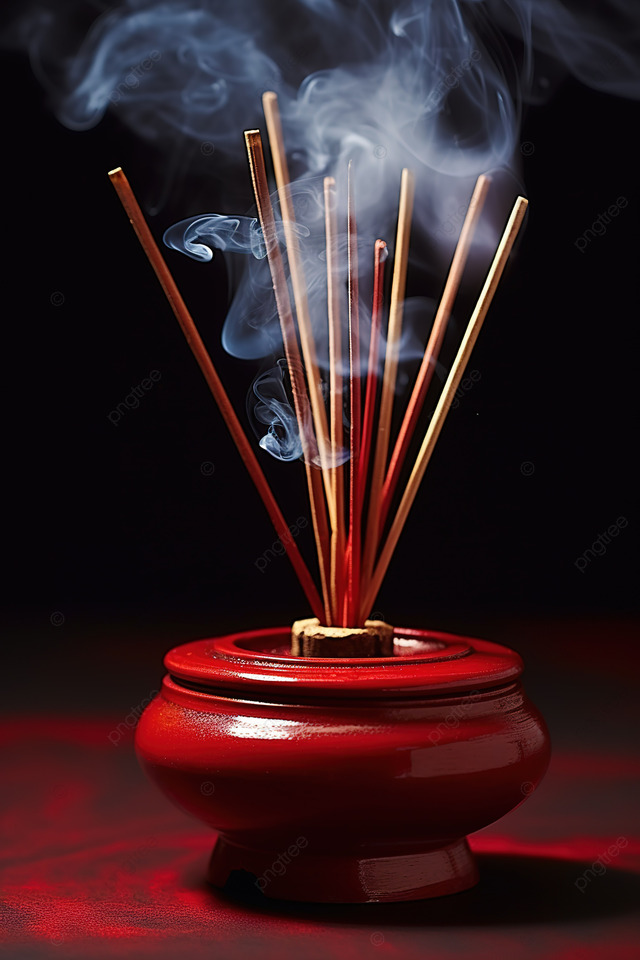 pngtree-the-incense-sticks-in-red-wood-with-smoke-coming-out-image_13056706