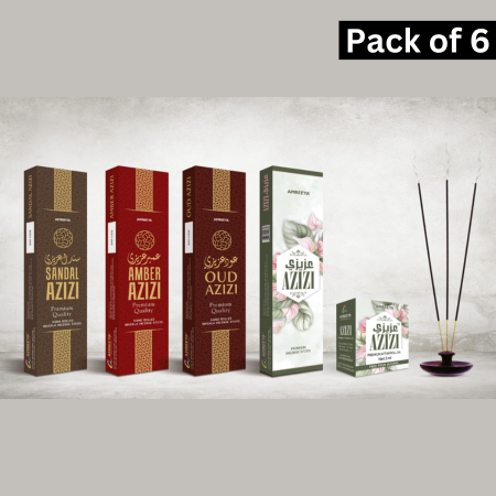 Amreeya Premium Masala Incense Sticks Combo AZIZI - Pack of 6